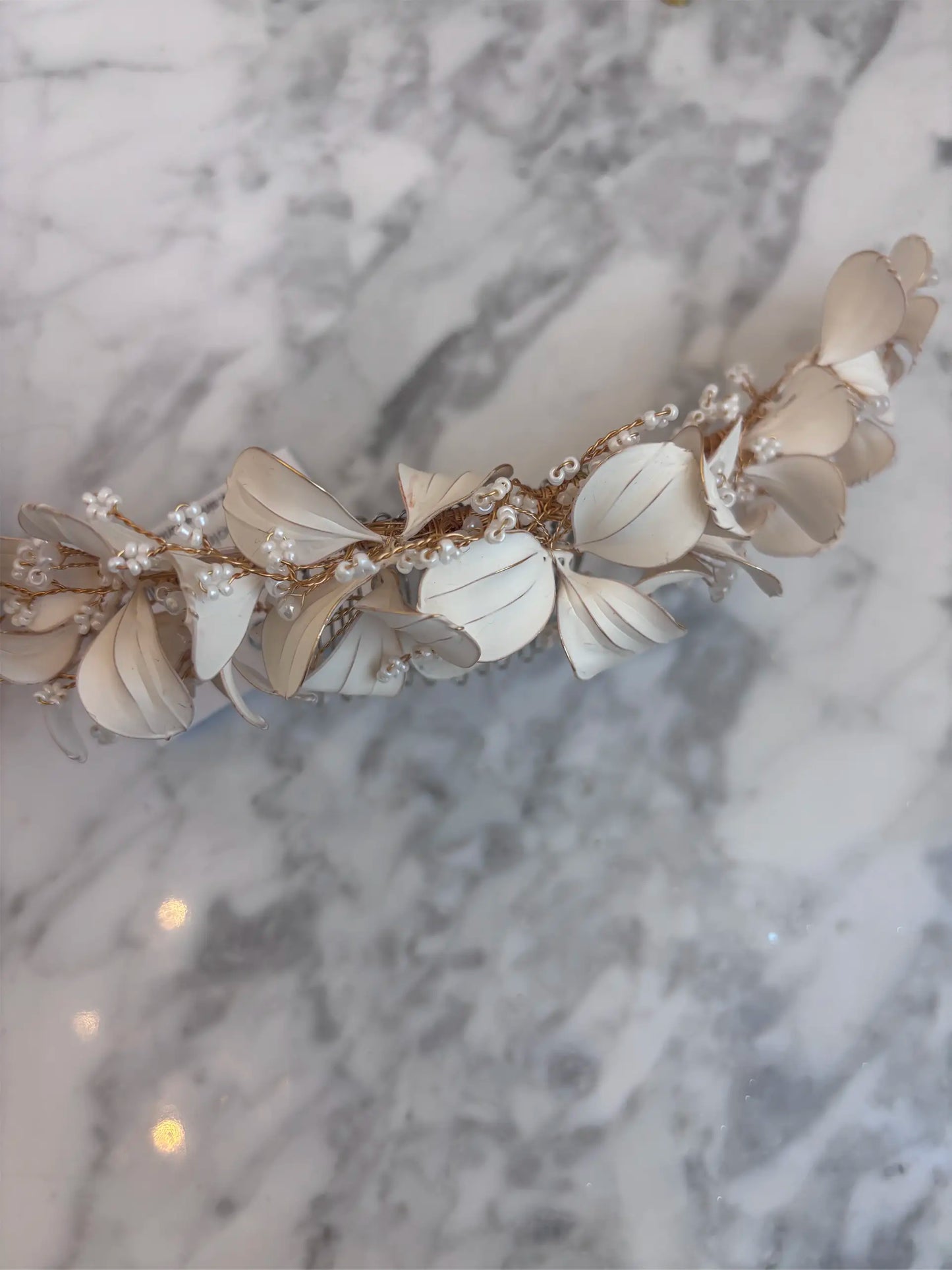 Gold Floral Hair Comb