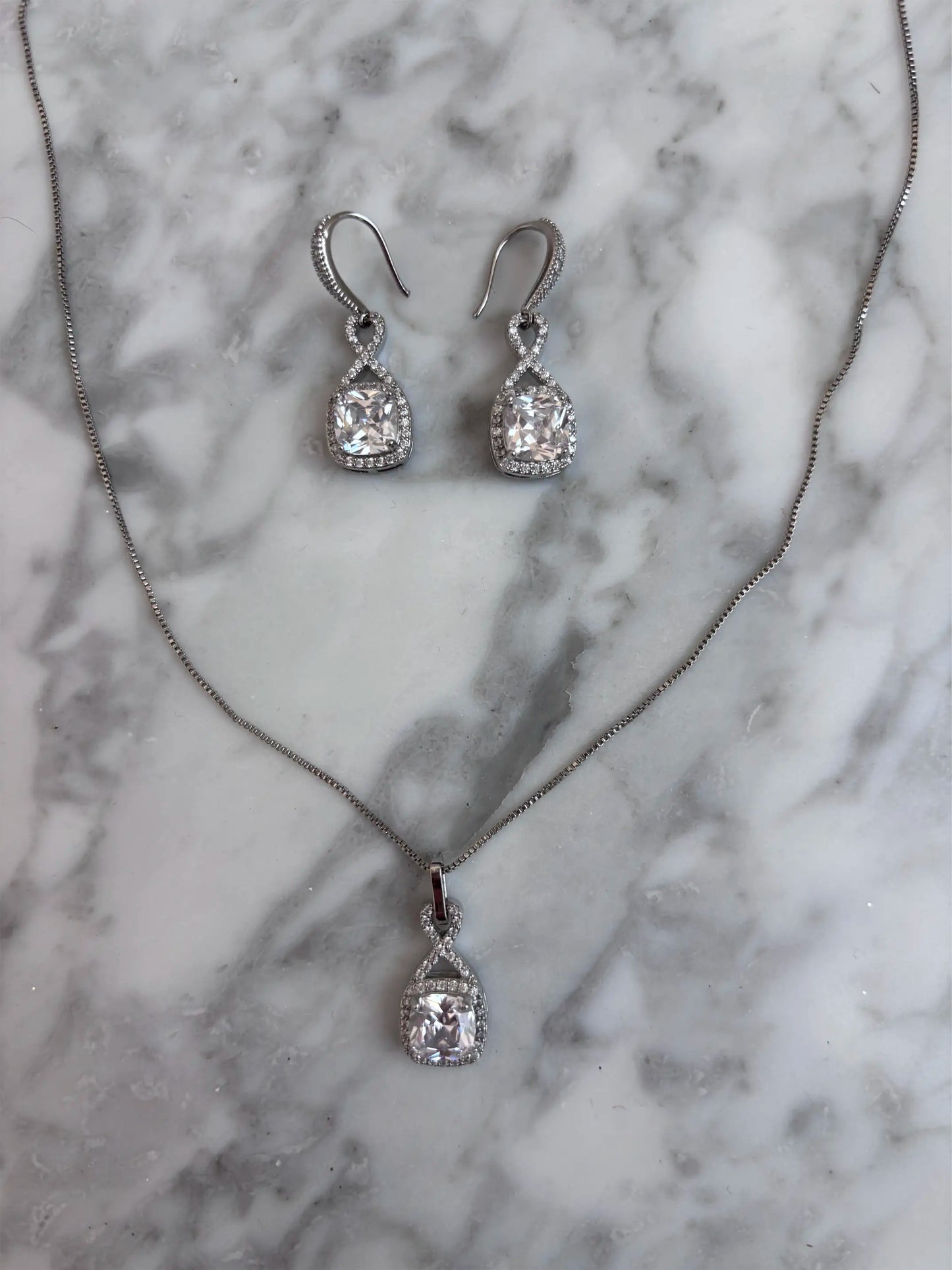 Marquise Necklace ans Earring Set