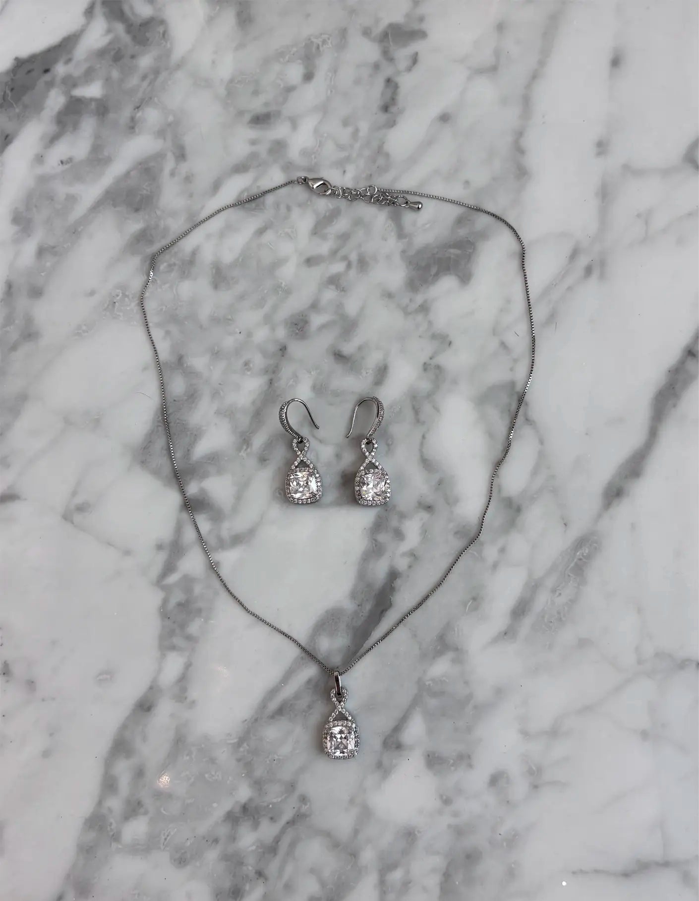 Marquise Necklace ans Earring Set