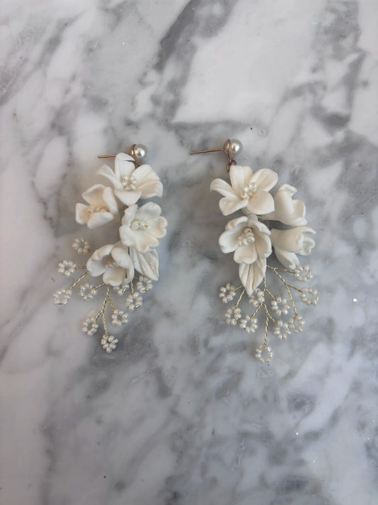 Pearl and Clay Earrings