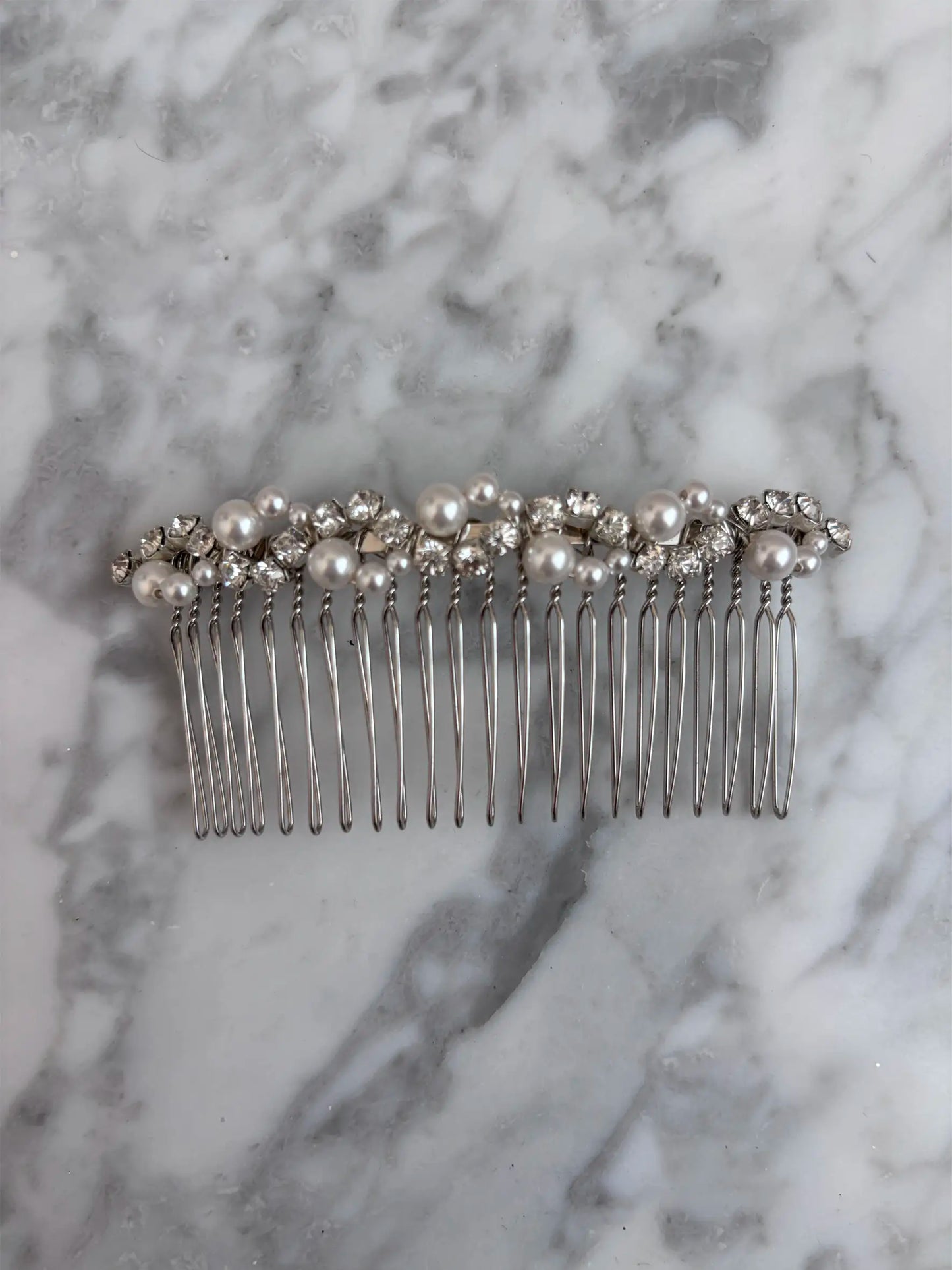 Pearl and Rhinestone 3" Side Comb