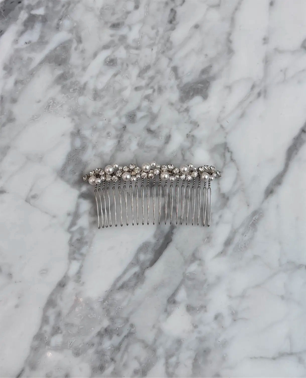 Pearl and Rhinestone 3" Side Comb