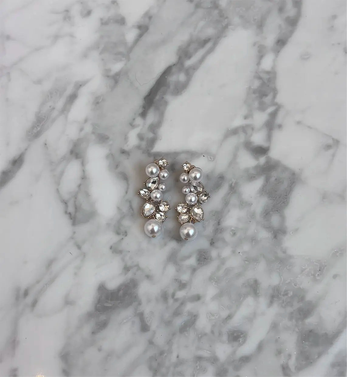 Serena - Gold Pearl Drop Earrings